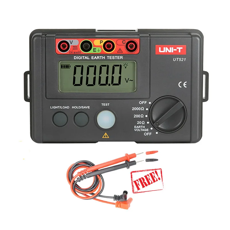 

UNI T UT521 megger insulation tester megohmmeter insInsulation Resistance TesterVoltage Meter Tester 0-200V 0-2000 ohm Data hold