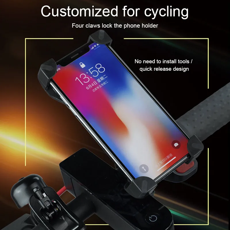 

New Scooter Phone Holder For Xiaomi Electric Scooter Mobile Phone Bracket Navigation Bracket Riding Equipment Adjustable Angle