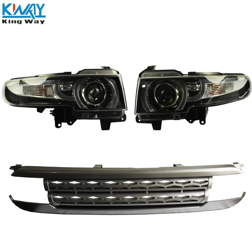 King Way Front LED Halo Projctor Headlight With Grille For 2007 14