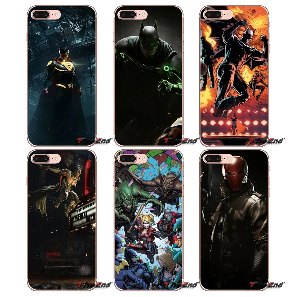 Viedo игра Injustice для iPhone X 4 4S 5 5S 5C SE 6 6S 7 8 Plus Samsung Galaxy J1 J3 J5 J7 A3 A5 2016 2017 чехол-оболочка