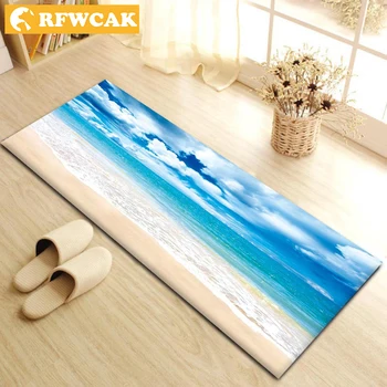 

RFWCAK Modern LivingRoom Bedroom Floor Mat Decorative Sofa Carpets Hallway Mats Pastoral Window Tatami Pad Non-slip Doormat