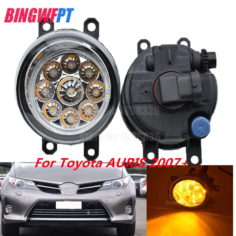 

2pcs/pair (Left+Right) High brightness LED Fog Light White Yellow For Toyota AURIS 2007+