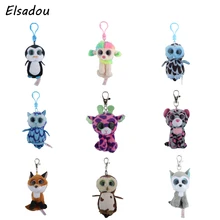 Elsadou Ty Beanie Boos Big Eyes Plush Keychain Toy Doll TY Baby Kids Gift