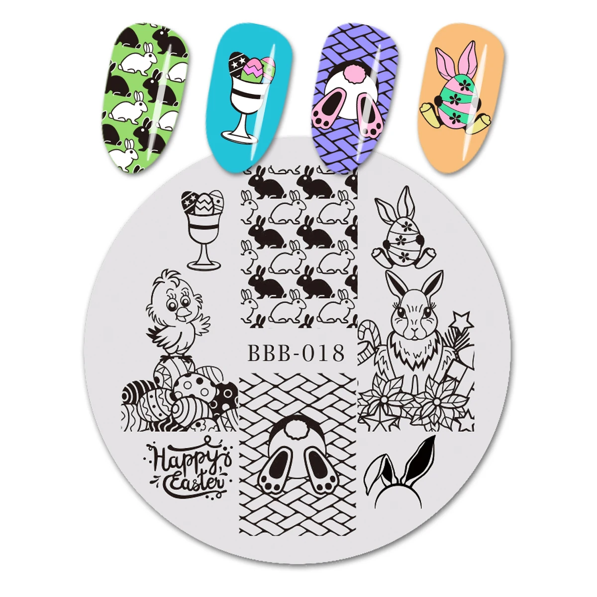 R-018 1 шт. BeautyBigBang 6*6 см квадратные пластины для штамповки ногтей летние мороженое шаблон для стемпинга для нейл-арта пластина изображения XL-027 - Цвет: R-018
