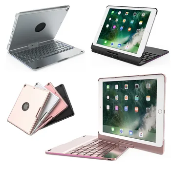 

360 Degree Rotary 7 Colors Backlit Wireless Bluetooth Keyboard Stand Funda Case For Apple iPad 9.7 2018/2017/Pro 9.7/Air/Air2