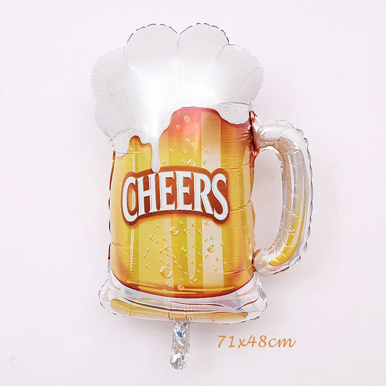 С днем рождения 30 день рождения украшения Золотая Корона бокалы для шампанского Бутылка для виски Фольга Воздушный шар средней школы мяч вечерние воздушные шары - Цвет: Big beer glass