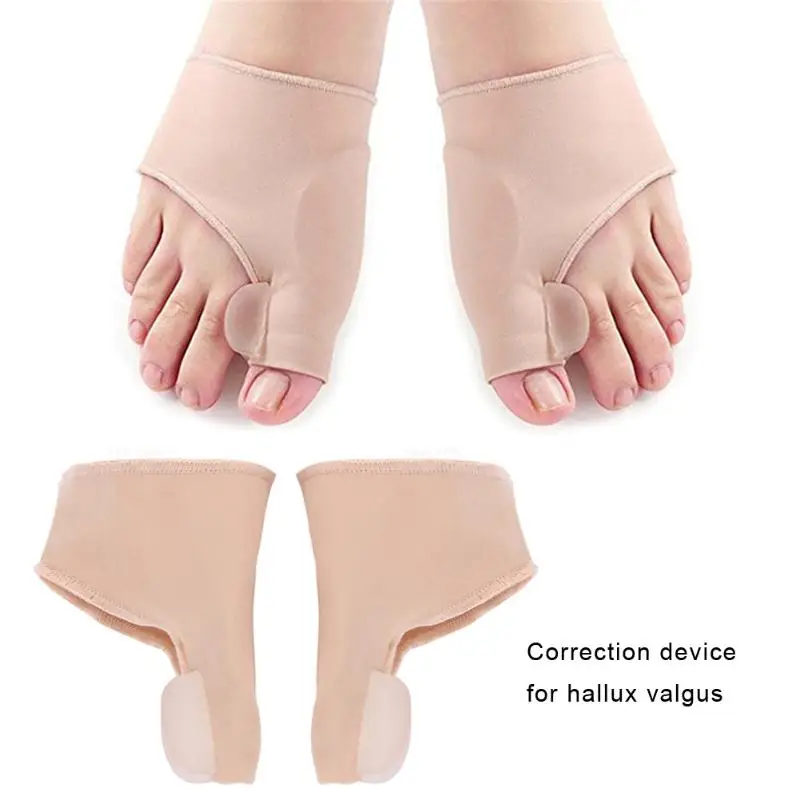 1Pair Pedicure Socks Big Bone Orthopedic Bunion Correction Silicone Hallux Valgus Corrector Braces Toes Separator Foot Care Tool