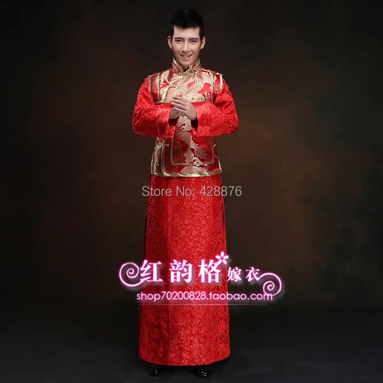 Китайский костюм для мальчика китайский малыш халат Hanfu одежда Детский костюм с Hat 100-160 см