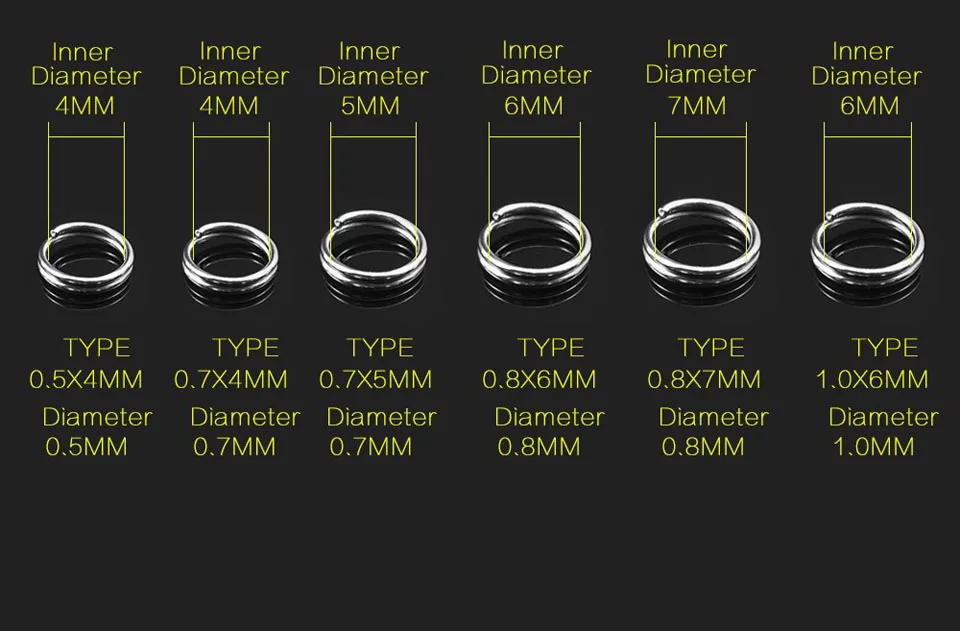 115 шт. набор разъемных колец из нержавеющей стали, аксессуары для рыбалки, круглое кольцо, соединитель для пустых приманок, кривошипная приманка