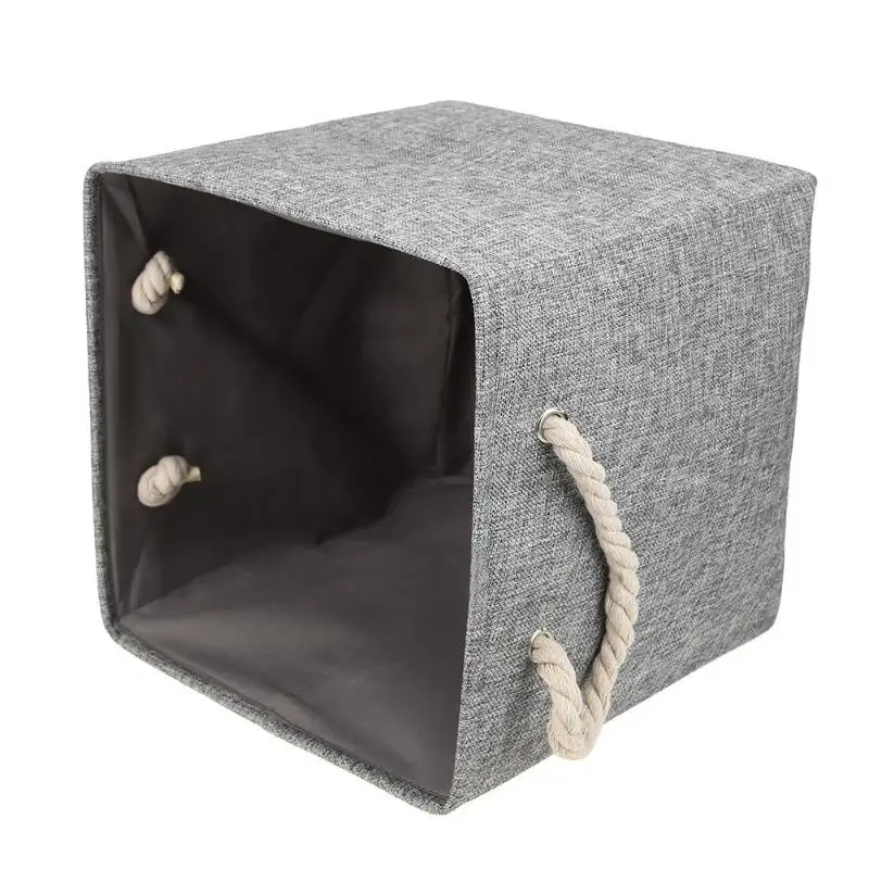 Складная льняная хлопковая корзина для хранения в европейском стиле, грязная одежда для хранения белья, корзина для мелочей Органайзер, игрушка для дома, коробка для хранения