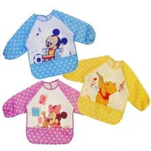 Новые Мультяшные детские нагрудники водонепроницаемые EVA с длинными рукавами детские нагрудники с длинными рукавами для кормления дети едят ребенка ткань вещи для детей