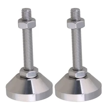 4 шт. нержавеющая сталь 40 мм Диаметр M8x50mm резьба фиксированные регулируемые ножки для машинной МЕБЕЛИ ноги Pad Максимальная нагрузка 1 тон