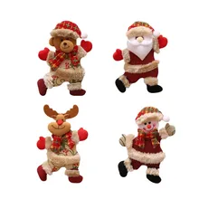 1 шт., Рождественский Декор для дома, подвесные кукольные украшения с изображением Санты, тканевые подвески для дома, вечерние украшения на елку, navidad