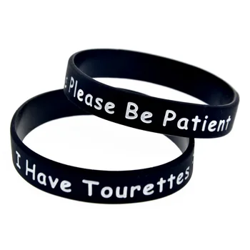 

1PC I have Tourettes Please be Patient Silicone Wristband