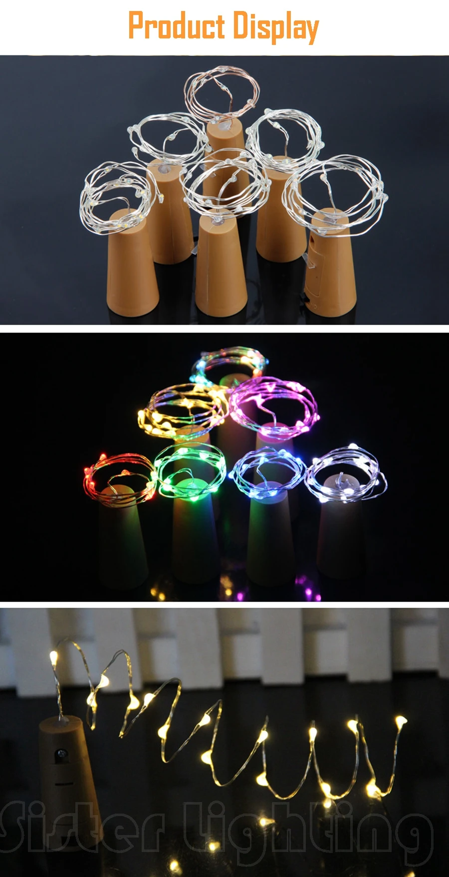 2M 20Battery powered LED Bottle Light Cork Shape Battery Sliver Wire String Lights for Bottle DIYChristmas WeddingParty Decoration (4)