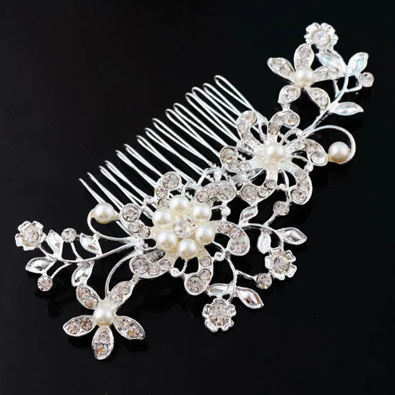 Bridal Hair Ornaments Fashion Hairwear Wedding Hair Accessories Comb for Hair Women Girl Headpiece Headdress Head Decoration Pin - Окраска металла: style 2