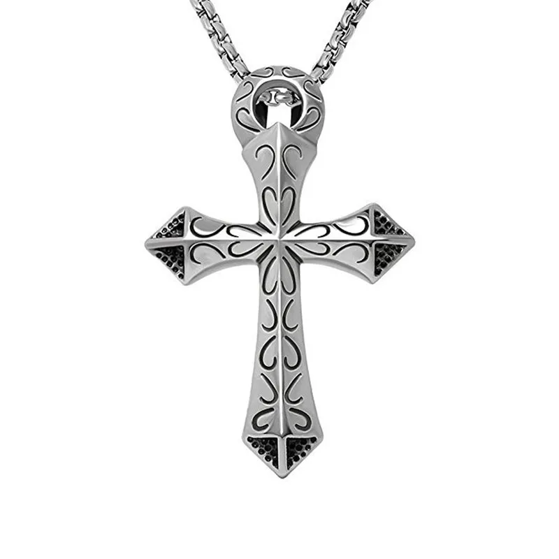 

New Fashion Gothic Style Cross viking necklace Pendant For Man And Woman Personality Vintage Jewelry
