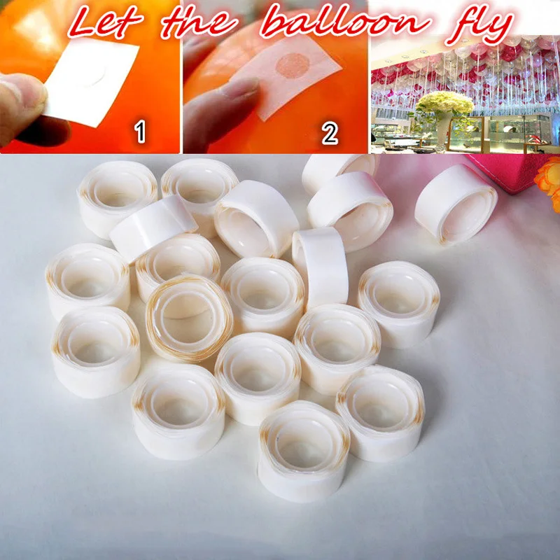 

100pcs/roll Transparent Stickers Double-sided Adhesive Round Pads Sticker for Balloon Festival Party Adhesive DIY Decoration