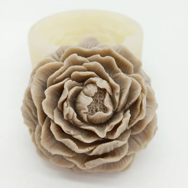 

minsunbak Large Size 3D Peony Silicone Mold DIY Handmade Soap Mold Sugarcraft Wedding Scented Candle Craft Tool