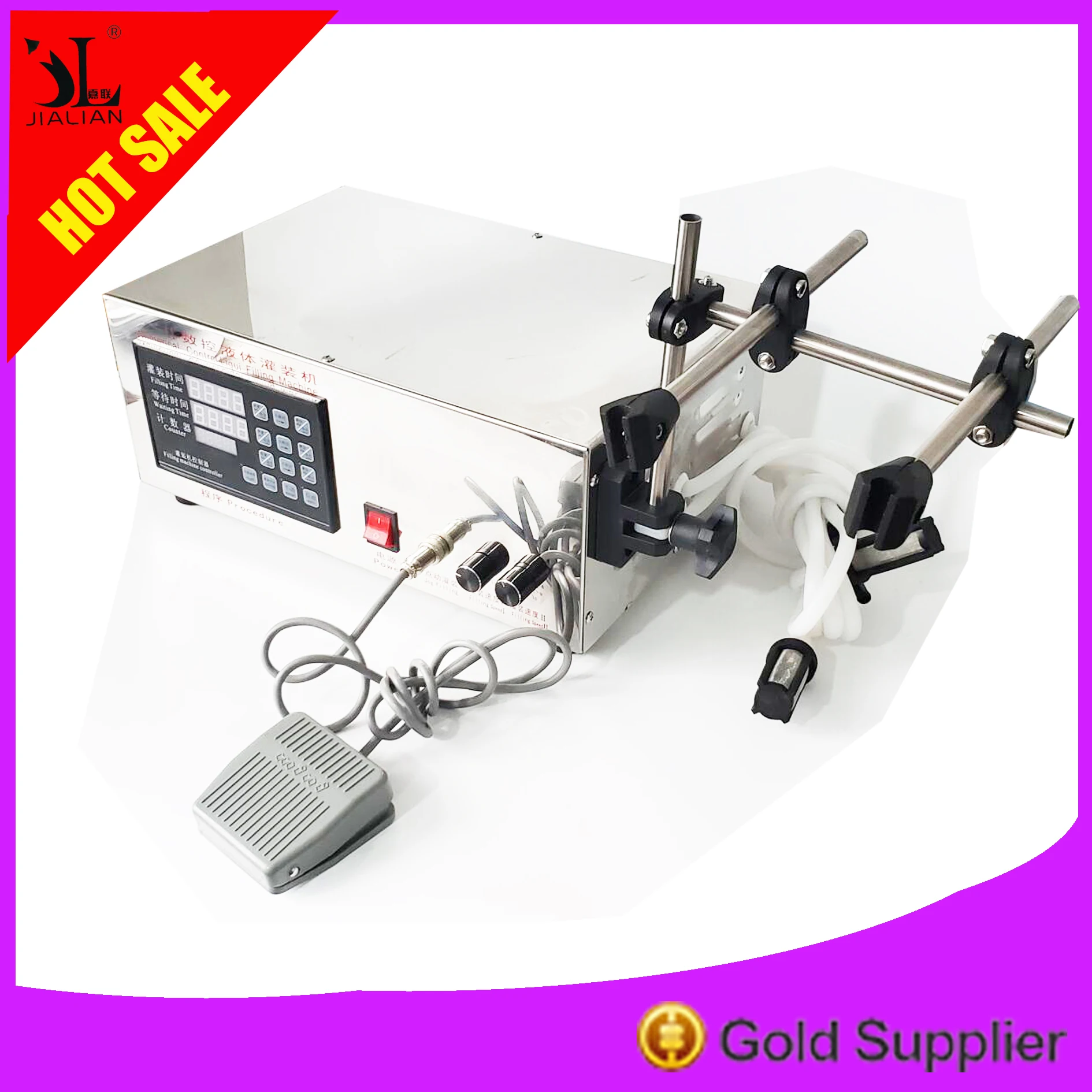 

Digital Double Head Liquid Filling Machine Microcomputer Automatic Water Liquid Filler Drinks Milk Juice Liquor Free Shipping