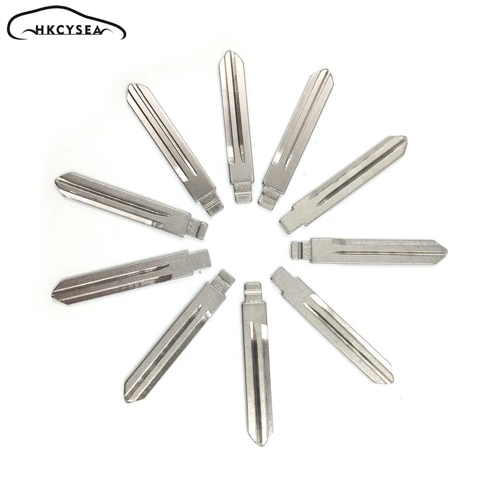 

HKCYSEA 10 pcs/lot Metal Blank Uncut Flip KD Remote Key Blade Type Remote Number #22 for Nissan for Opel
