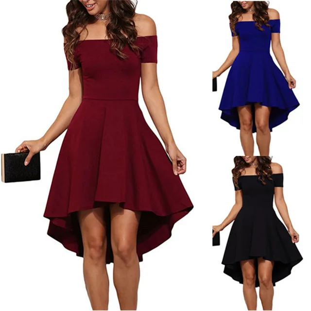 Yismall 2017 Spring Women Elegant Club Wine Red Black dress Bodycon Off