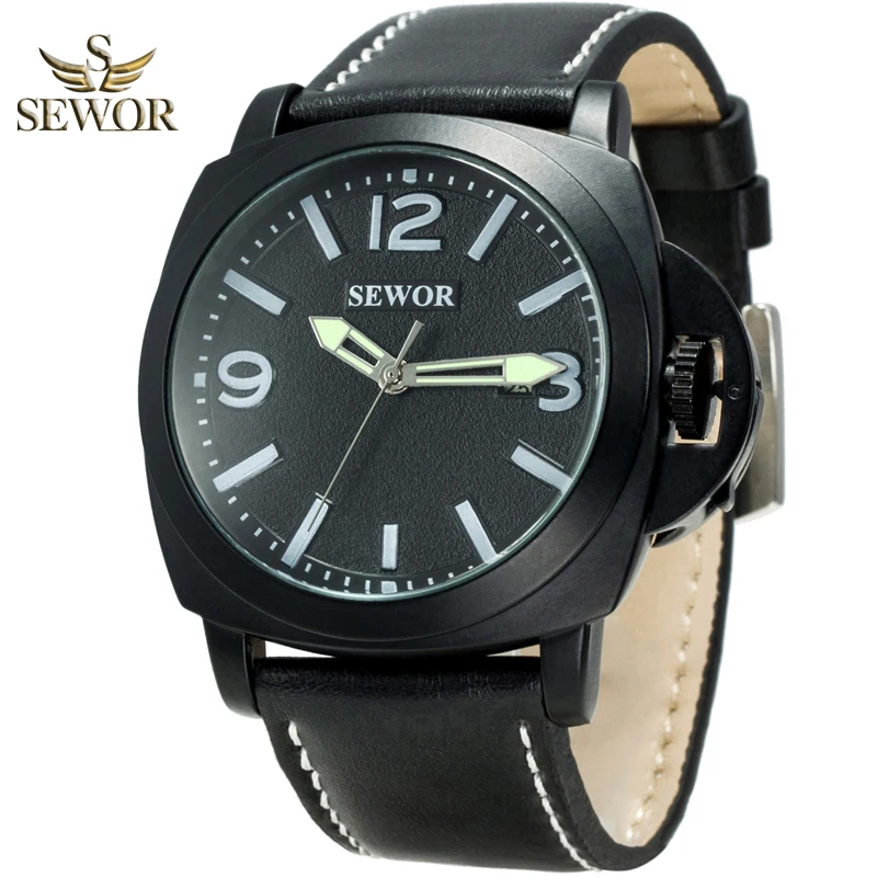 

2018 SEWOR top brand new fashion show date simple Men's automatic mechanical watch C304-307