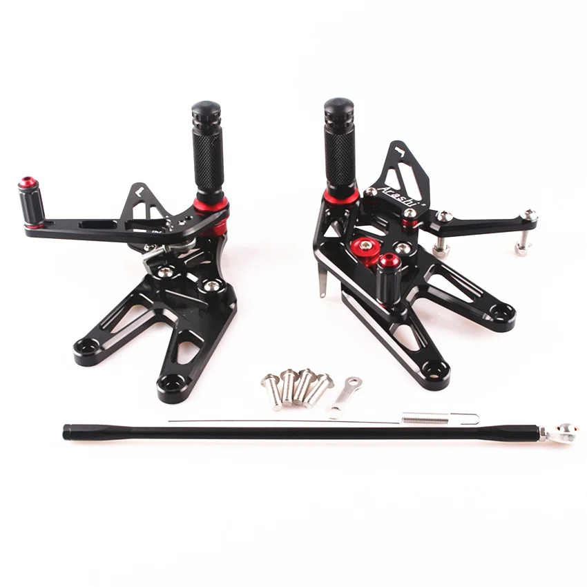 

For Yamaha YZF R6 2003-2005 R6S 2006-2009 2007 2008 Motorcycle Adjustable Rearset Foot Pegs Aluminum CNC Black
