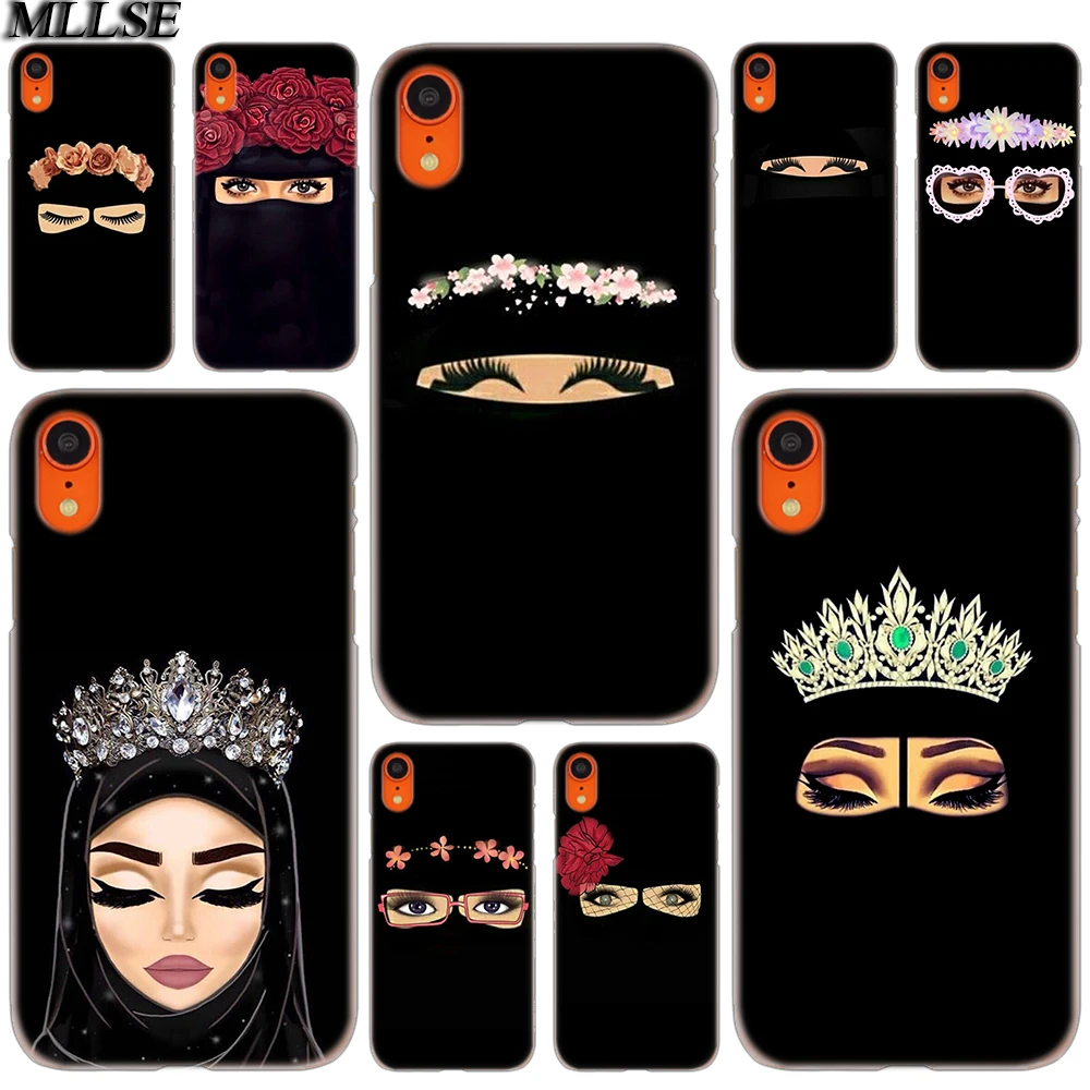 

MLLSE Arab Woman With Niqab Face eye Fashion Cover Case for iphone XS Max X XR 8 7 6 Plus 5 SE 5S 5C 4 4S Mobile Phone Bags Hot