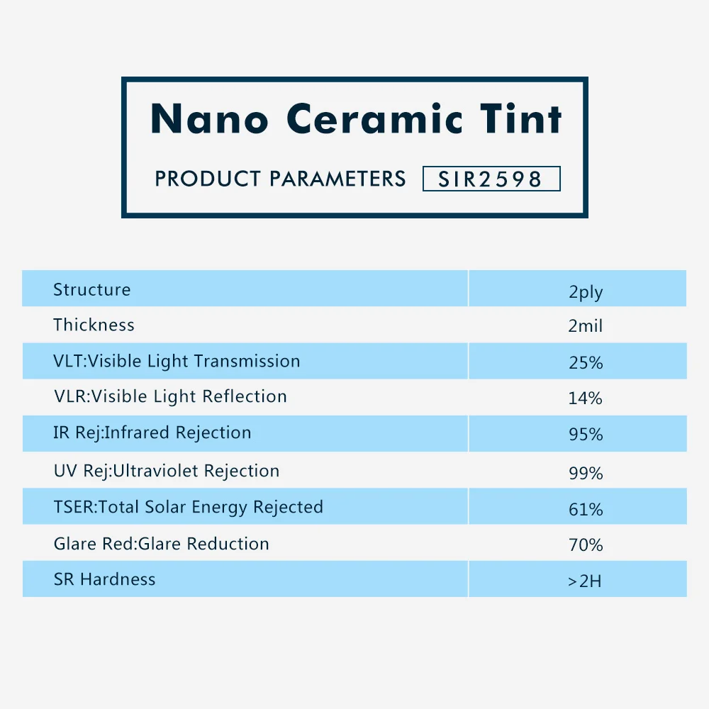 Оконная пленка 25% нано керамическая Авто тонировка 2ply домашнее тонирование окна 1,52X0,5 м