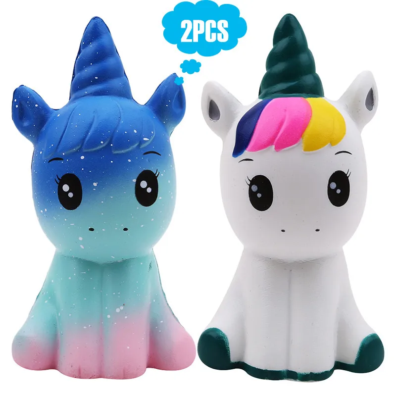 2 шт a Unicorn Horse Squishy Charm медленный рост игрушки офисные гаджеты интересные игрушки подарки анти-стресс животное креативный Squishy