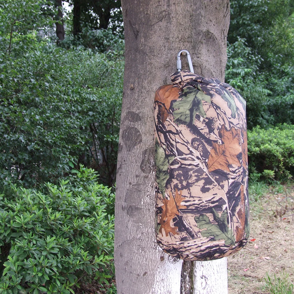 Outdoor 2 Pieces 15L & 8L Camo Waterproof Dry Sack Bag Travel Camping Climbing Hiking Kayak Canoe Inflatable Boat Accessory