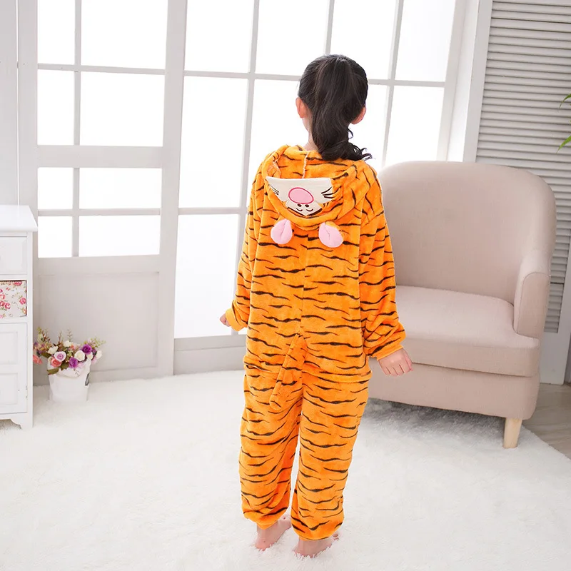 New Children'S Animal Pajamas Winter Warm Girl Boy Kids Pajama Cartoon Tiger Cosplay Onesie Hooded Cute Sleepwear New Children'S Animal Pajamas Winter Warm Girl Boy Kids Pajama Cartoon Tiger Cosplay Onesie Hooded Cute Sleepwear