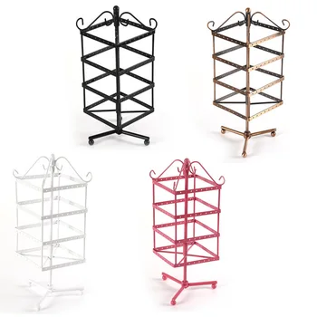 

Jewelry Boxes Real 2019 New Frame, Wrought Iron 128 Square Hole Stud Earrings, Jewelry Display Shelf European Princess Earring