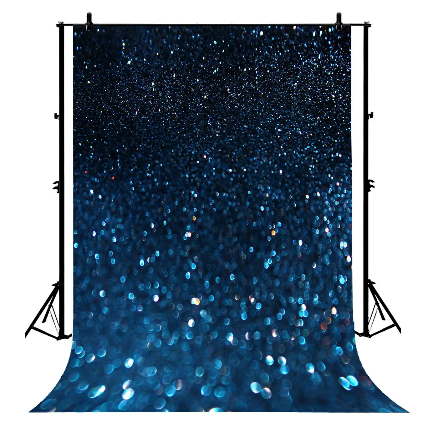 

5x7ft Blue Light Glitters Party Polyester Photo Background Portrait Backdrop