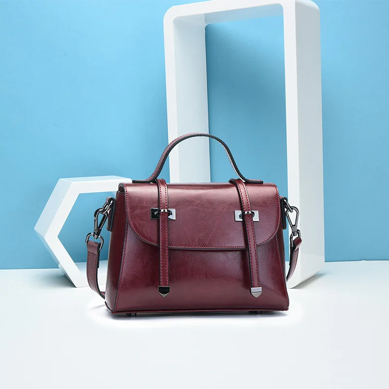 Cowhide Genuine Leather Woman Package Single Shoulder Package
