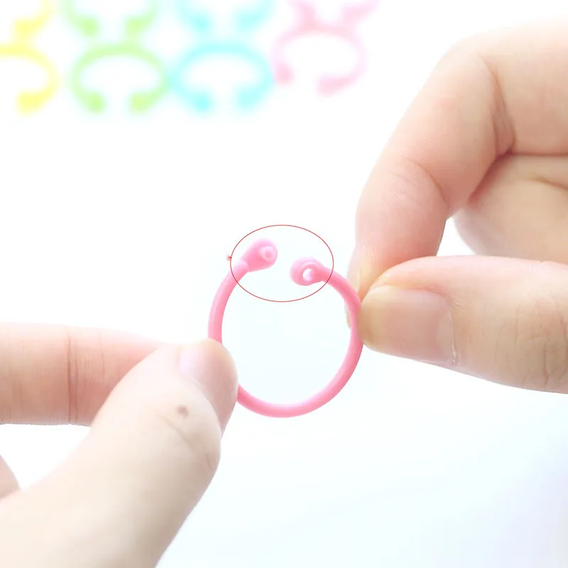 Colorful Plastic Circle Ring Multi-Function Creative Loose-Leaf Binder Ring For DIY Album Book Binder Hoops Office Binding Rings