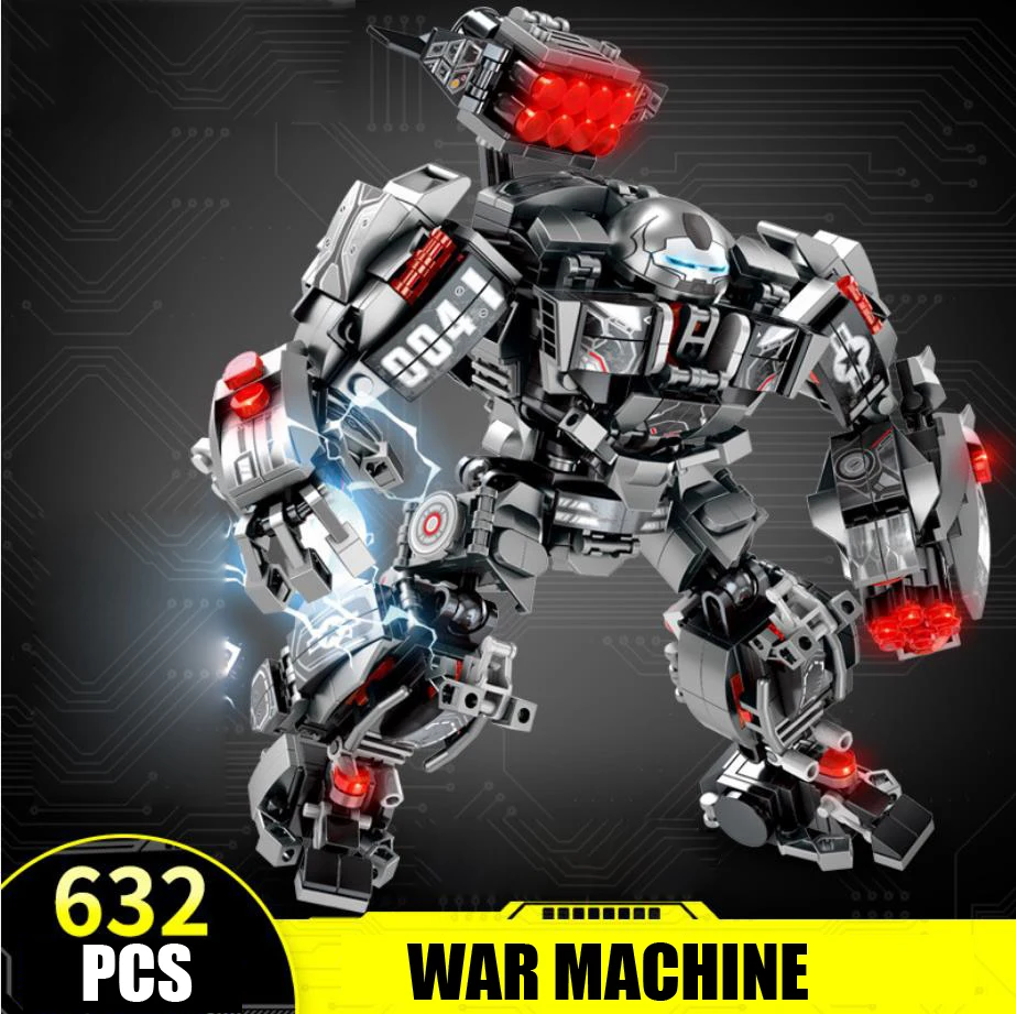 

Marvel super heroes giant war machine mech building block avenger Endgame Ironman figures bricks toys model for boys gifts