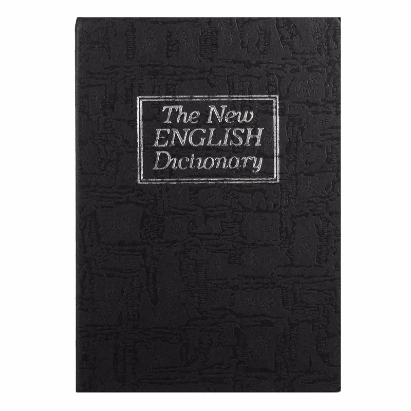 4 цвета Домашний Сейф для хранения, словарик, книга, банк, деньги, ювелирные изделия, скрытый секретный сейф с замком для ключей - Цвет: Черный