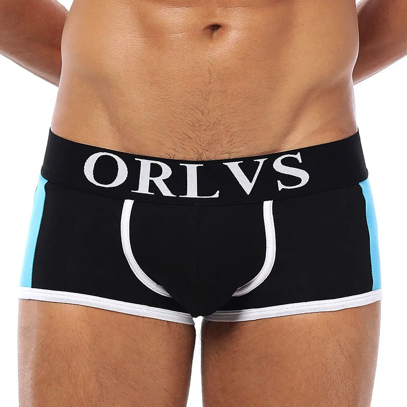 ORLVS Мужское нижнее белье, мужские боксеры, дышащие хлопковые мужские трусы, Cueca Tanga, удобные трусики, быстросохнущая одежда для сна OR101