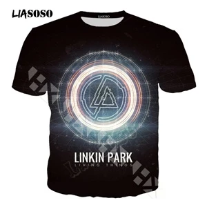 LIASOSO Новая футболка для мужчин и женщин рок-группа Linkin Park 3D печатные футболки с коротким рукавом в стиле хип-хоп летняя футболка Harajuku топы Y454 - Цвет: 11