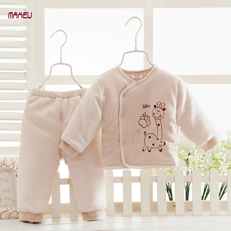 

Organic Colored Cotton Baby Set Newborn Baby Gift Autumn and Winter Clothes Baby Boys and Girls Cotton Coat Baby Full Moon Gift