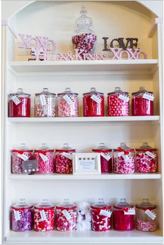

8x8FT Candy Jars Shelf Chocolate Sweet Cabinet Love Kids Children Custom Photo Backgrounds Studio Backdrops Vinyl 240cm x 240cm