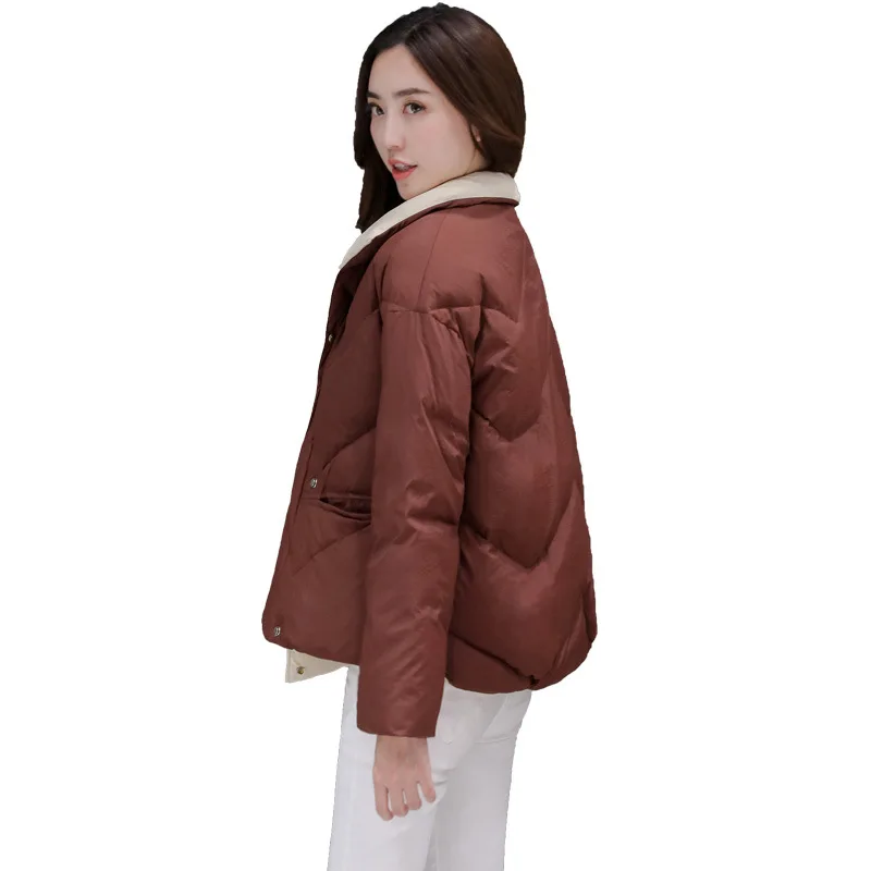 Dame khaki Veste black Taille Hiver D'hiver Duvet Revers De bean Beige Porter Paste Du Douce Le Femmes L'automne Canard Pour Grande Approprié Blanc Chaud Vestes Vers Bas STqSwpr