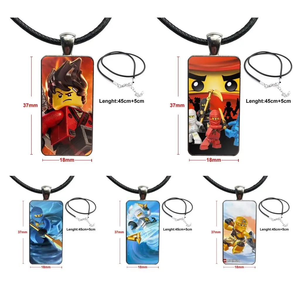 

For Women Girls Ninjago Kai Necklace Fashion Long Chain With Rectangle Necklace Jewelry