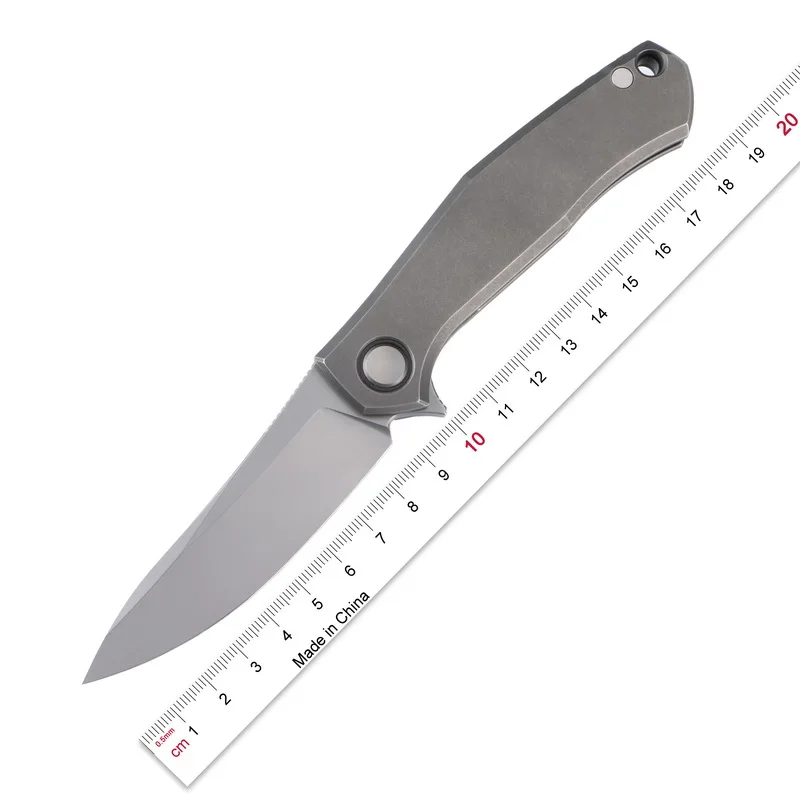 Складной нож GREEN THORN с игральными картами титановая ручка из стали D2 Карманный для