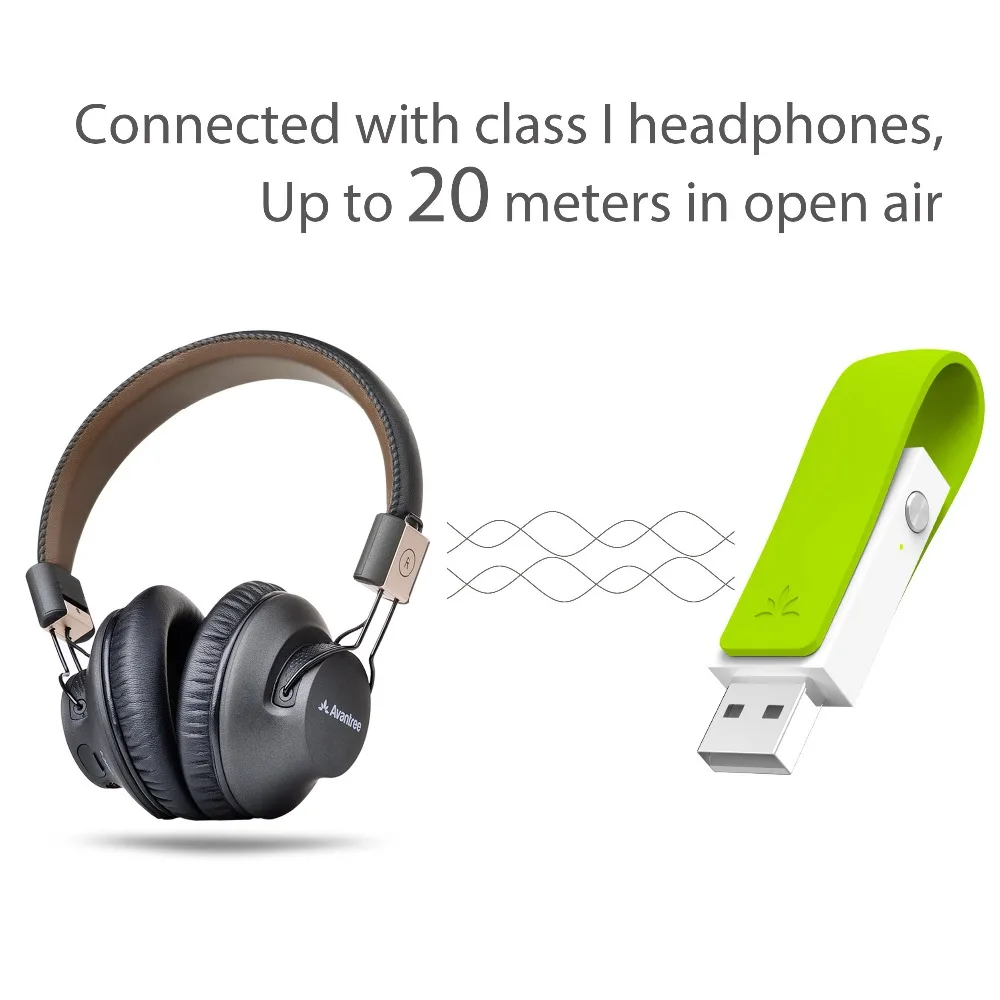 Tanie Avantree daleki zasięg USB bluetooth Audio nadajnik z adapterem do komputera PC przełącznik Mac, bezprzewodowy klucz Audio do słuchawek
