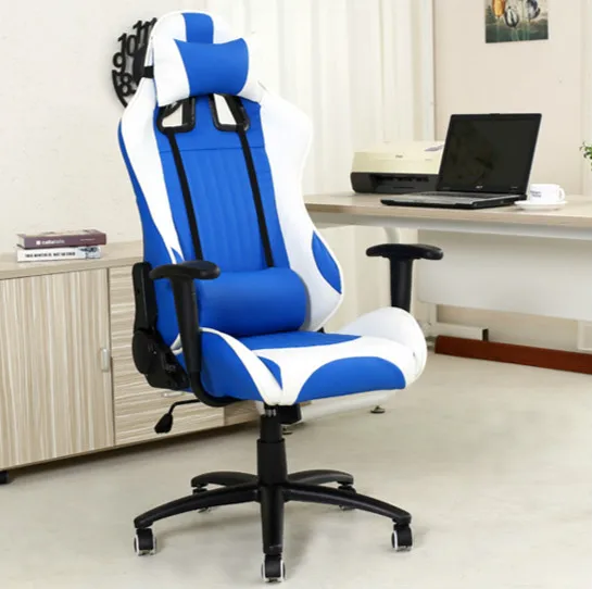 Ergonomic Swivel Gaming Comtuper Chair Reclining Chair Lifting Armrest Lying Headrest Lumbar Pillow