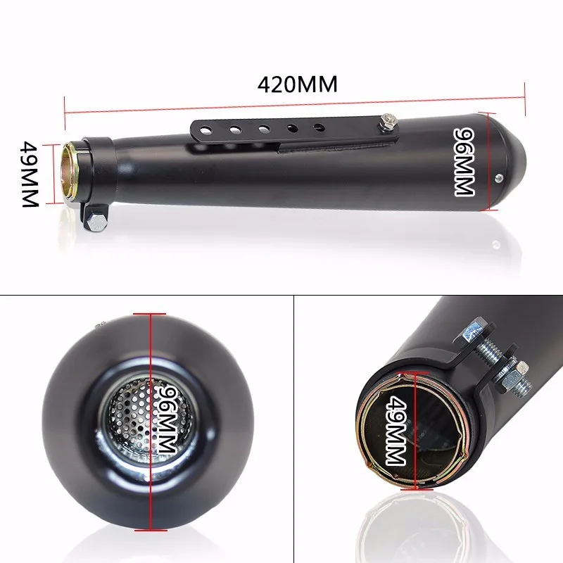 Motorcycle motorbike muffler antiqued vintage fashion Electroplating