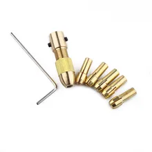 7 шт./компл. 0,5-3 мм медный сверлильный патрон костюмы цанги набор быстрый патрон для мини инструментов электроинструмент аксессуары с гаечным ключом